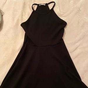 Olivia Rae High Neck Black Mini Dress Size S